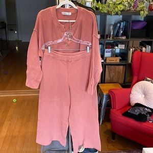 Free People “FP Beach” pink Hailee Sweater set